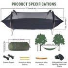 Camping Hammock Tent With Mosquito Net   Rainfly  3 In 1 Portable Hammock Green