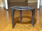 Antique 1892 Cast Iron Fire Trivet Stand     Primitive Hearth Tool  9 5    Diameter