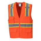 Portwest Us372 Jackson Contrast Hi Vis Reflective Safety Zip Mesh Work Vest Ansi