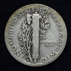 1931-d Mercury Silver Dime Good   Vg Free Shipping 