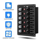 Marine Switch Panel 6 Gang Boat Electrical Panel With Breaker Ip67 Waterproof   