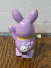 Vintage Easter Unlimited Purple Bunny Rabbit Wind-up Toy  3707 Rare Tested Works