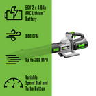 Ego Power  56v 880-cfm 200-mph Cordless Battery Handheld Leaf Blower  lb8803-2