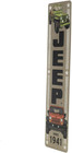 Jeep Vertical Embossed Metal Sign - Vintage Jeep Sign For Garage Or Man Cave