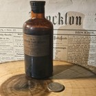 Antique Juniper Tar oil Of Cade Medical Apothecary Bottle Original Contents