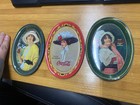 Coca Cola Coke Oval Metal Tin Trays - Lady Betty 1973 Set Of 3