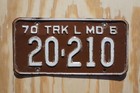 1970 Missouri Truck License Plate