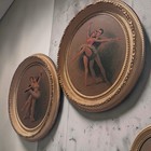 Vintage Mid Century Gina Winde Ballerina Prints Pair Oval Windsor Mode Signed