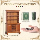 48 Pcs 1 12 Scale Dollhouse Miniatures Books With 1 Miniature Wooden Bookshel   