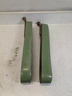 Antique Old Theo A Kochs Barber Chair Porcelain Enamel Arm Rests Pair Set Parts