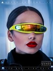 Color Mirror Lens Monolens Cyclops Robotic Futuristic Narrow Punk Sunglasses