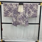 Japanese Vintage Kimono Haori Jacket Polyester Purple Traditional Authentic 31in