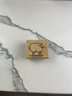 2002 Stampin Up Sheep Wood Rubber Stamp 