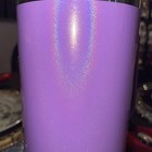 Purple Glitter Water Bottle Metal straw  Tumbler New In Box Free Shipping