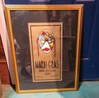 Vintage Rare Mardi Gras New Orleans 1984 Signed Amzie Adams Numbered Framed