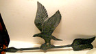 Vintage Weathervane Topper American  Eagle Black  Aluminum - 17-1 2   X 9  Tall