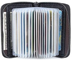 Genuine Leather Credit Card Holder Wallet Rfid Blocking Secure Card Case Id Case