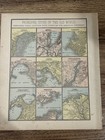 Antique 1886 2 Sided Map Of Cities Around The World 14   x11   