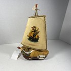 Antique Hand Crafted Shoe Shape Ship Model Vintage Old Wooden Model Ship Holland