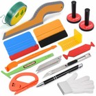 Pro Car Wrap Tools Kit Vinyl Felt Squeegee Knifeless Tape 2 Magnets Window Tint