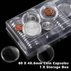 60pc Direct Fit Airtight 40 6mm 1oz American Silver Eagles Coin Holders Capsules