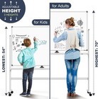 Dry Erase Whiteboard Easel On Wheels - 48  X 32  Large Double Sided Mobile