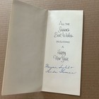 Vintage Mid-century Christmas Card Silver Santa Claus Candles Atomic Era