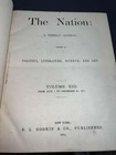 Antique Victorian 1871 The Nation A Weekly Journal Devoted To Politics  