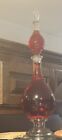 Antique 4 Pieces Clear Glass Stacking Apothecary Jar Bottle Show Globe  26  Tall