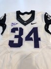 Game Worn Used Nike Tcu Horned Frogs Football Jersey Size 42  34