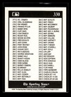 1991 The Sporting News Conlon Collection  330 Checklist 221-330  ex  bas 