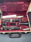 Vintage Parisian Wooden Clarinet In Protective Case W  Extra Reed  2524