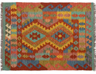 Modern Handmade Afghan Chobi Kilim Wool Area Rug By Afghan Artisan 4 0 X 3 0 Ft