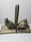 Bird Bookends Set Of 2 Handcrafted Metal India Heavy Felt Bottom 7hx4wx3d