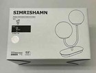 Ikea Simrishamn Table Lamp  Chrome Plated  Opal Glass 17   - New - Shipping Free