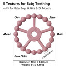 3 Pack Ring Teether Baby Infant Toys  Silicone Teething Ring Toys For Babies 0-6