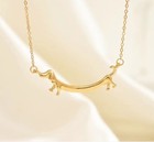 Whimsical Weiner Dog Necklace  Goldtone Funny Dachshund Hot Dog  New W Gift Box