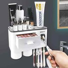 New Wekity Multifunctional Wall-mounted Toothbrush Holder Automatic Toothpaste