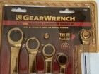 New Gearwrench 5 Pc  Sae Ratcheting Combination Wrench Set 72-tooth - 93005