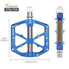 3 Bearings Mountain Bike Platform Pedals - Flat Alloy 9 16  Non-slip Bicycle    