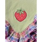 Htf Talbots Kids Green Cotton Baby Blanket Pink Strawberry Madras Plaid Ruffle