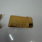 Vtg Wells Fargo Money Clip   Badge Set Mens Gold Stagecoach Star Agent Western