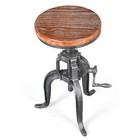 American Antique Industrial Crank Stool Cast Iron Three-legged Bar Stool