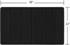 Black Wall Mounted Vertical Channel Design Twin Headboard soft Comfortable Velve