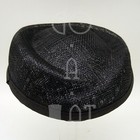  2pcs  Sinamay Fascinator Pillbox Hat Woman Millinery Diy Base Wrap   Black