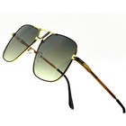 Aviator Sunglasses Gold Frame Blue Lens Fashion Square Sun Glasses Uv400 Protect