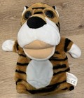 Lot 2 Kellytoy Plush Hand Puppet Tiger Giraffe Stuffed Animal Large Eyes 11 