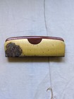 Vintage 50s Metal Floral Faux Pearl Rhinestone Comb Case With Purse Comb 