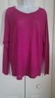 Aerie Nwt Magenta Semi-sheer Long Sleeve Scoop Neck Top Shirt  New 
