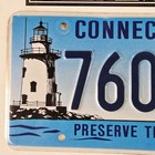Connecticut Lighthouse License Plate      Ct Preserve The Sound Tag 760 Lcg